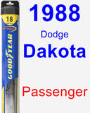 Passenger Wiper Blade for 1988 Dodge Dakota - Hybrid