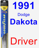 Driver Wiper Blade for 1991 Dodge Dakota - Hybrid