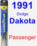 Passenger Wiper Blade for 1991 Dodge Dakota - Hybrid