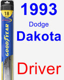 Driver Wiper Blade for 1993 Dodge Dakota - Hybrid