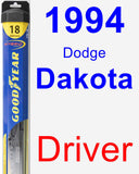 Driver Wiper Blade for 1994 Dodge Dakota - Hybrid