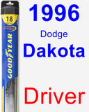 Driver Wiper Blade for 1996 Dodge Dakota - Hybrid