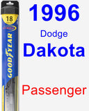 Passenger Wiper Blade for 1996 Dodge Dakota - Hybrid