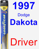 Driver Wiper Blade for 1997 Dodge Dakota - Hybrid