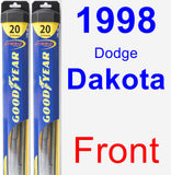 Front Wiper Blade Pack for 1998 Dodge Dakota - Hybrid