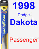 Passenger Wiper Blade for 1998 Dodge Dakota - Hybrid