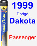 Passenger Wiper Blade for 1999 Dodge Dakota - Hybrid