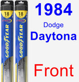 Front Wiper Blade Pack for 1984 Dodge Daytona - Hybrid