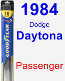Passenger Wiper Blade for 1984 Dodge Daytona - Hybrid