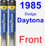 Front Wiper Blade Pack for 1985 Dodge Daytona - Hybrid