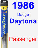 Passenger Wiper Blade for 1986 Dodge Daytona - Hybrid