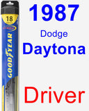 Driver Wiper Blade for 1987 Dodge Daytona - Hybrid