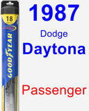 Passenger Wiper Blade for 1987 Dodge Daytona - Hybrid