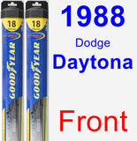 Front Wiper Blade Pack for 1988 Dodge Daytona - Hybrid