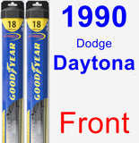 Front Wiper Blade Pack for 1990 Dodge Daytona - Hybrid