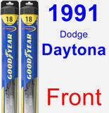 Front Wiper Blade Pack for 1991 Dodge Daytona - Hybrid