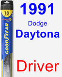 Driver Wiper Blade for 1991 Dodge Daytona - Hybrid