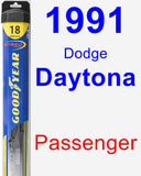 Passenger Wiper Blade for 1991 Dodge Daytona - Hybrid