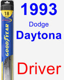 Driver Wiper Blade for 1993 Dodge Daytona - Hybrid