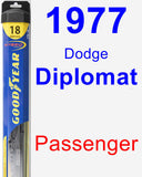 Passenger Wiper Blade for 1977 Dodge Diplomat - Hybrid