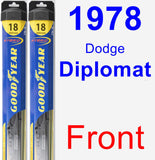 Front Wiper Blade Pack for 1978 Dodge Diplomat - Hybrid