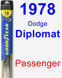 Passenger Wiper Blade for 1978 Dodge Diplomat - Hybrid