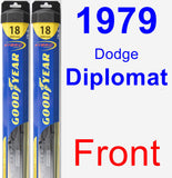 Front Wiper Blade Pack for 1979 Dodge Diplomat - Hybrid