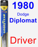 Driver Wiper Blade for 1980 Dodge Diplomat - Hybrid