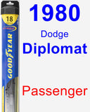 Passenger Wiper Blade for 1980 Dodge Diplomat - Hybrid