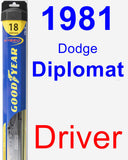 Driver Wiper Blade for 1981 Dodge Diplomat - Hybrid