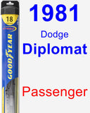 Passenger Wiper Blade for 1981 Dodge Diplomat - Hybrid