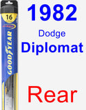 Rear Wiper Blade for 1982 Dodge Diplomat - Hybrid