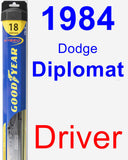 Driver Wiper Blade for 1984 Dodge Diplomat - Hybrid