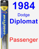 Passenger Wiper Blade for 1984 Dodge Diplomat - Hybrid