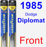 Front Wiper Blade Pack for 1985 Dodge Diplomat - Hybrid
