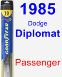 Passenger Wiper Blade for 1985 Dodge Diplomat - Hybrid