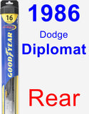 Rear Wiper Blade for 1986 Dodge Diplomat - Hybrid