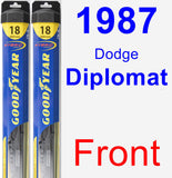 Front Wiper Blade Pack for 1987 Dodge Diplomat - Hybrid