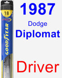 Driver Wiper Blade for 1987 Dodge Diplomat - Hybrid
