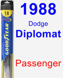 Passenger Wiper Blade for 1988 Dodge Diplomat - Hybrid