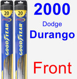 Front Wiper Blade Pack for 2000 Dodge Durango - Hybrid