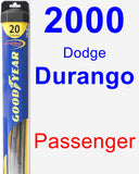 Passenger Wiper Blade for 2000 Dodge Durango - Hybrid