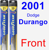 Front Wiper Blade Pack for 2001 Dodge Durango - Hybrid