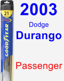Passenger Wiper Blade for 2003 Dodge Durango - Hybrid