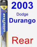 Rear Wiper Blade for 2003 Dodge Durango - Hybrid