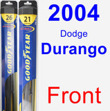 Front Wiper Blade Pack for 2004 Dodge Durango - Hybrid
