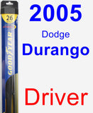 Driver Wiper Blade for 2005 Dodge Durango - Hybrid
