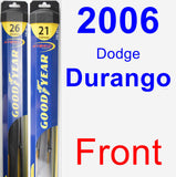 Front Wiper Blade Pack for 2006 Dodge Durango - Hybrid