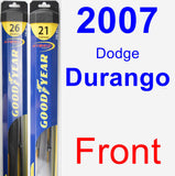 Front Wiper Blade Pack for 2007 Dodge Durango - Hybrid