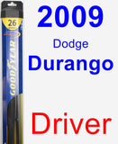 Driver Wiper Blade for 2009 Dodge Durango - Hybrid